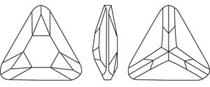 Swarovski Fancy Stone - 4722 - Triangle Fancy Stone Line Drawing
